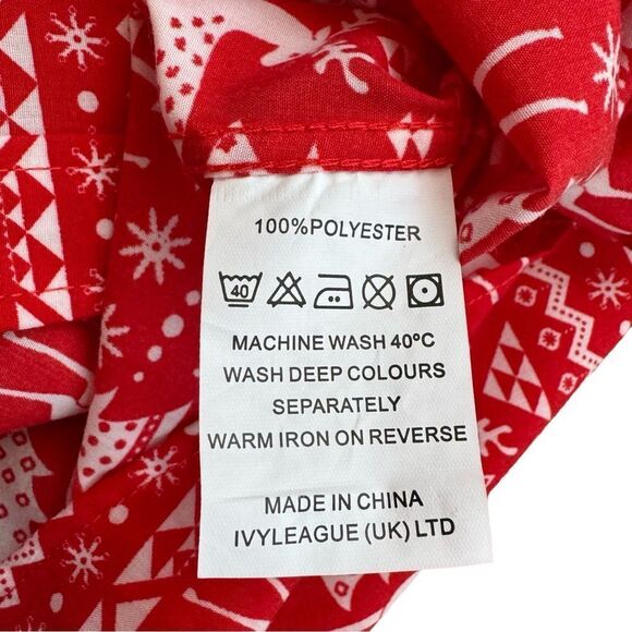 Simon Banks Christmas Holiday Reindeer Button Up Mens Long Sleeve Shirt SM NWOT - Picture 5 of 8